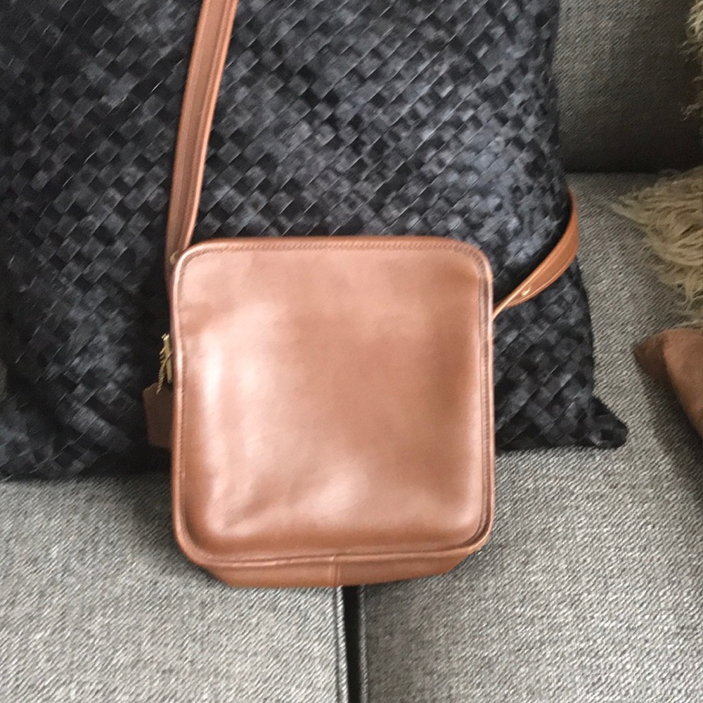 Brown Coach crossbody bag